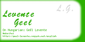 levente geel business card